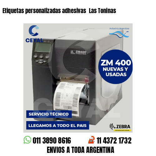 Etiquetas personalizadas adhesivas  Las Toninas