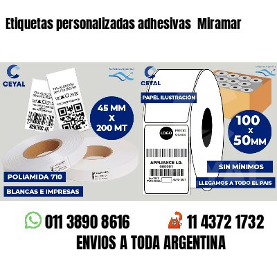 Etiquetas personalizadas adhesivas  Miramar