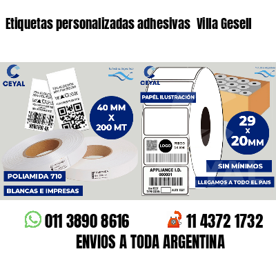 Etiquetas personalizadas adhesivas  Villa Gesell