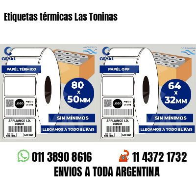 Etiquetas térmicas Las Toninas