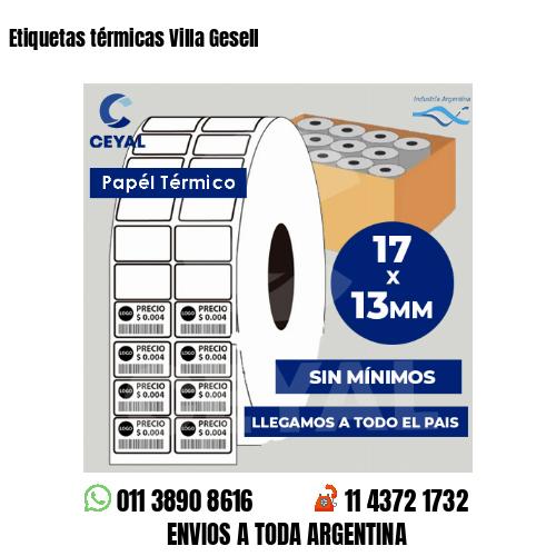 Etiquetas térmicas Villa Gesell