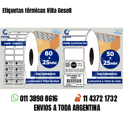 Etiquetas térmicas Villa Gesell