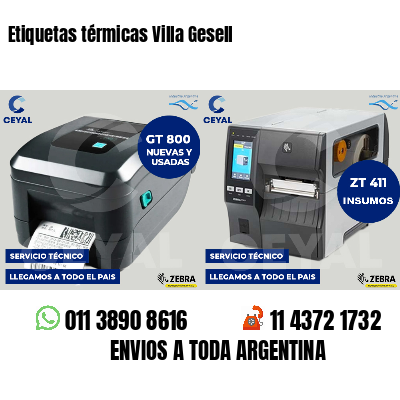 Etiquetas térmicas Villa Gesell