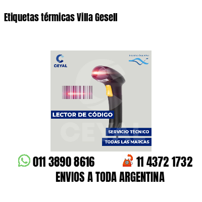 Etiquetas térmicas Villa Gesell