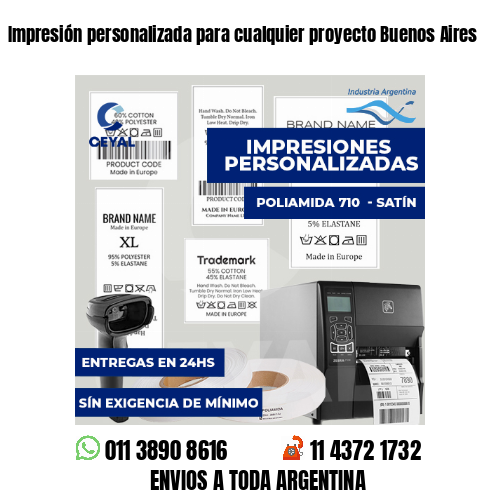 Impresión personalizada para cualquier proyecto Buenos Aires