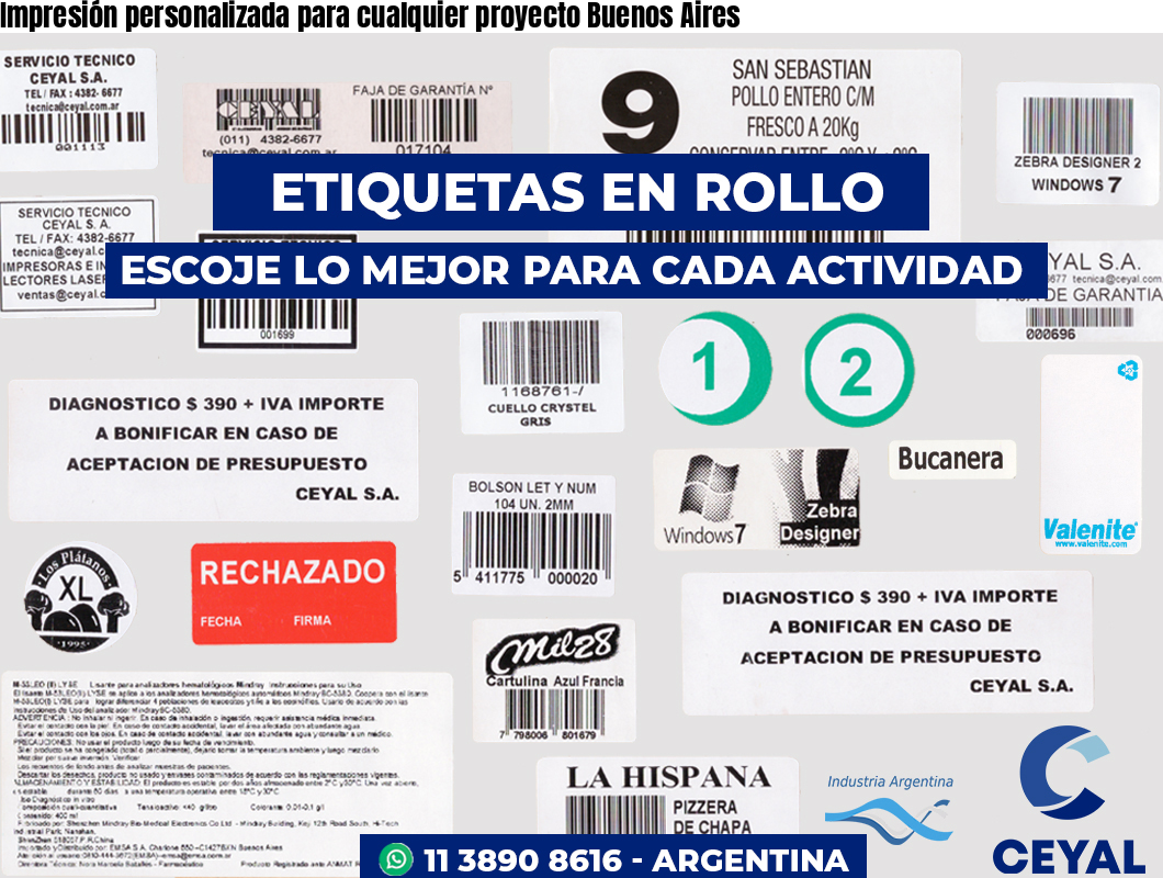 Impresión personalizada para cualquier proyecto Buenos Aires