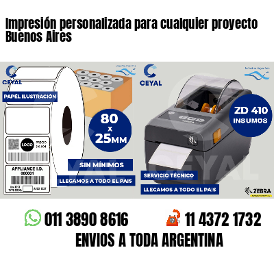 Impresión personalizada para cualquier proyecto Buenos Aires
