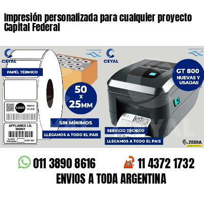 Impresión personalizada para cualquier proyecto Capital Federal