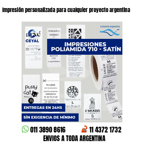 Impresión personalizada para cualquier proyecto argentina