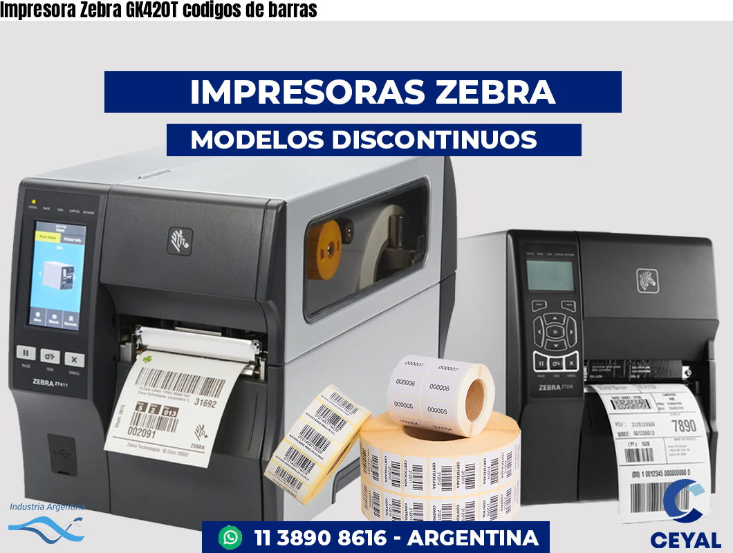 Impresora Zebra GK420T codigos de barras