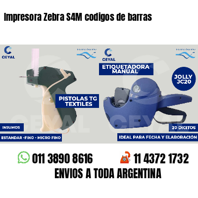 Impresora Zebra S4M codigos de barras