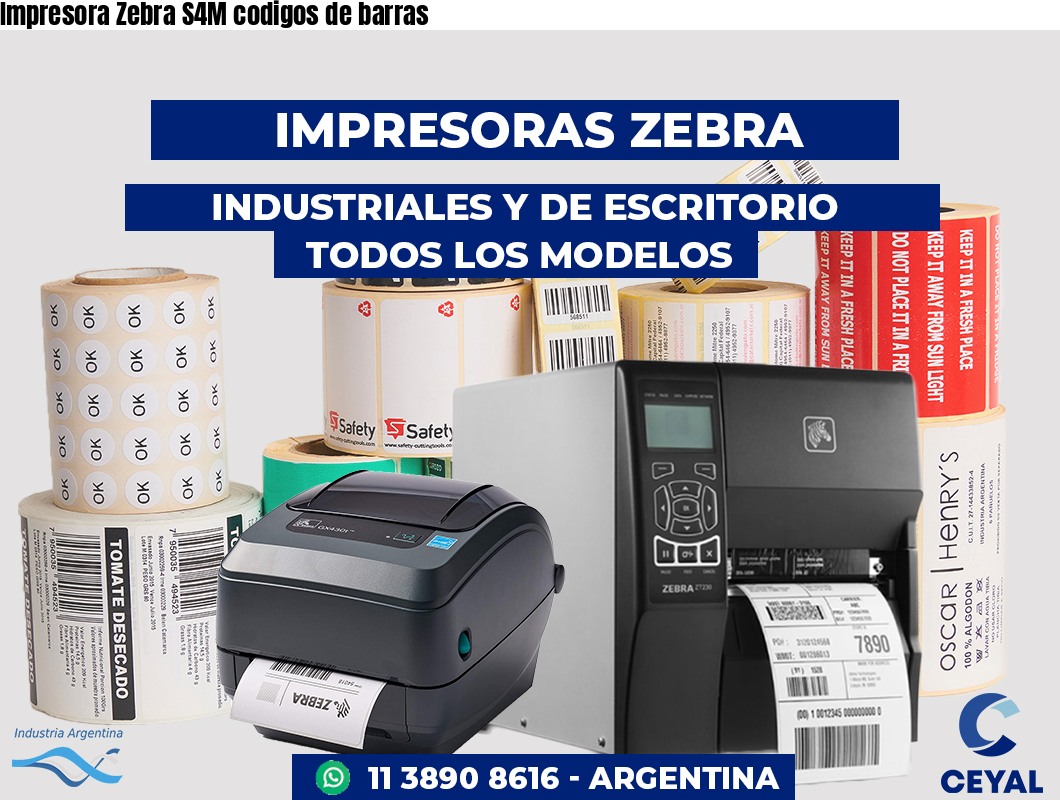 Impresora Zebra S4M codigos de barras
