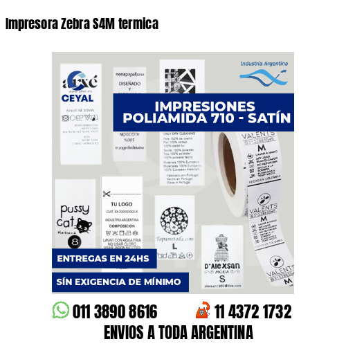 Impresora Zebra S4M termica