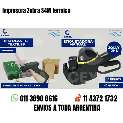 Impresora Zebra S4M termica