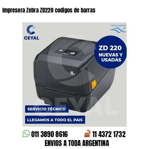 Impresora Zebra ZD220 codigos de barras