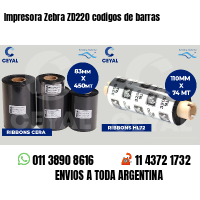 Impresora Zebra ZD220 codigos de barras