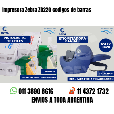 Impresora Zebra ZD220 codigos de barras