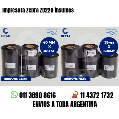 Impresora Zebra ZD220 insumos