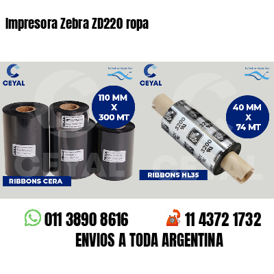 Impresora Zebra ZD220 ropa