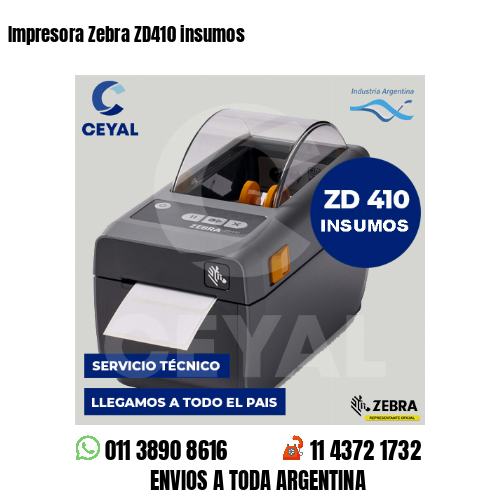 Impresora Zebra ZD410 insumos