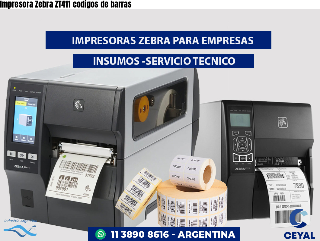 Impresora Zebra ZT411 codigos de barras