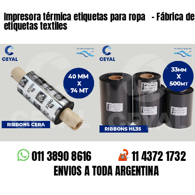 Impresora térmica etiquetas para ropa   - Fábrica de etiquetas textiles