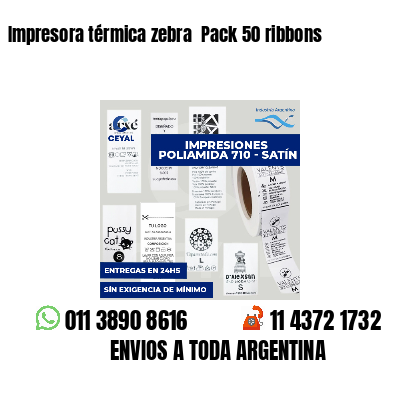 Impresora térmica zebra  Pack 50 ribbons