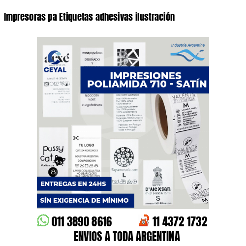Impresoras pa Etiquetas adhesivas ilustración