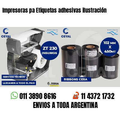 Impresoras pa Etiquetas adhesivas ilustración