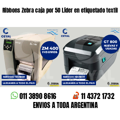 Ribbons Zebra caja por 50 Líder en etiquetado textil