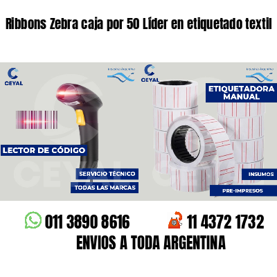 Ribbons Zebra caja por 50 Líder en etiquetado textil