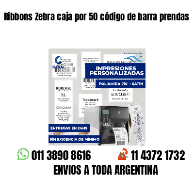 Ribbons Zebra caja por 50 código de barra prendas