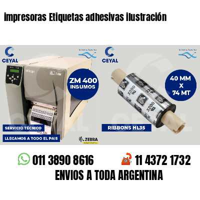 impresoras Etiquetas adhesivas ilustración