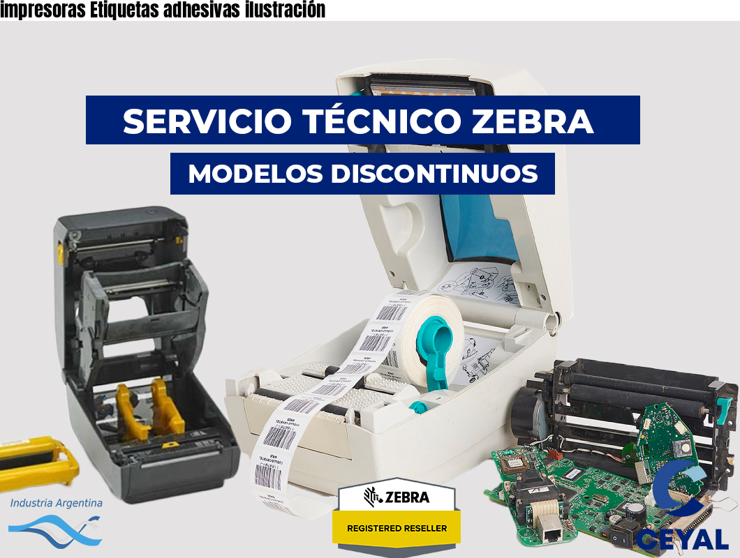 impresoras Etiquetas adhesivas ilustración