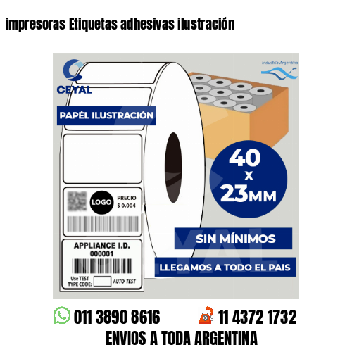 impresoras Etiquetas adhesivas ilustración