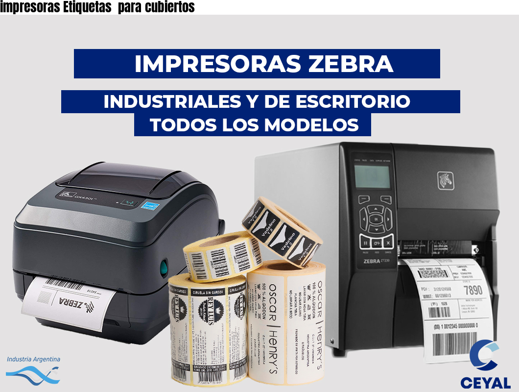 impresoras Etiquetas para cubiertos
