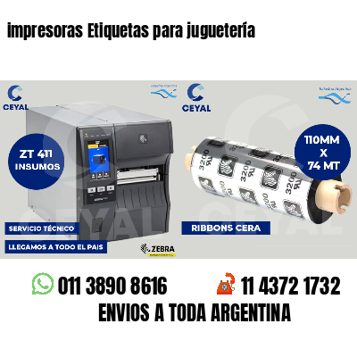 impresoras Etiquetas para juguetería