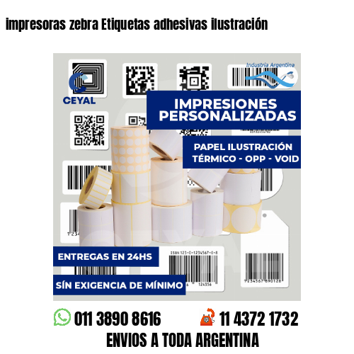 impresoras zebra Etiquetas adhesivas ilustración