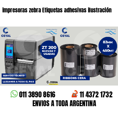 impresoras zebra Etiquetas adhesivas ilustración