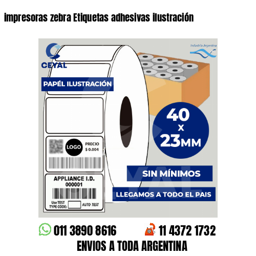 impresoras zebra Etiquetas adhesivas ilustración