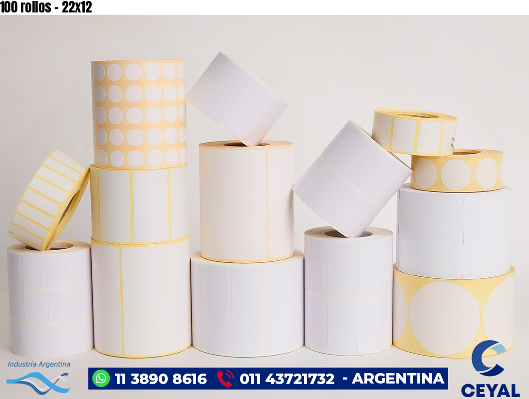 100 rollos - 22x12