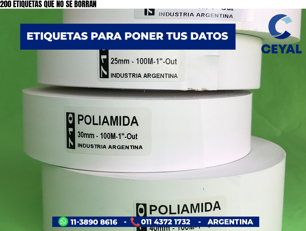 200 ETIQUETAS QUE NO SE BORRAN