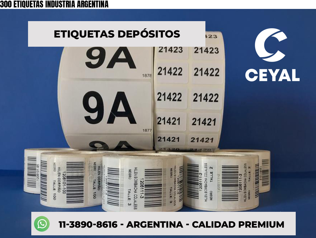 300 ETIQUETAS INDUSTRIA ARGENTINA