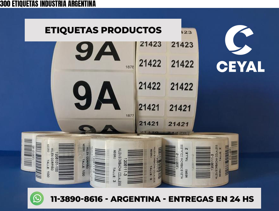 300 ETIQUETAS INDUSTRIA ARGENTINA