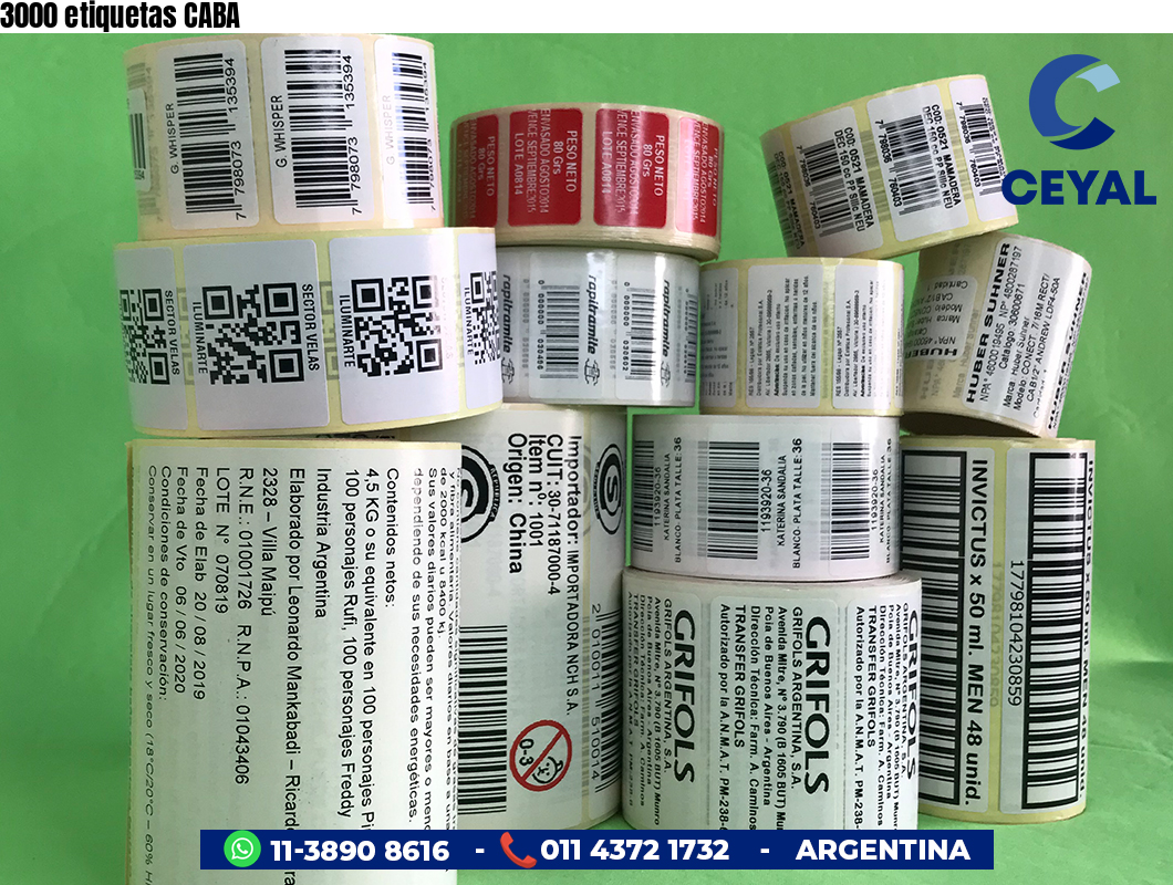 3000 etiquetas CABA