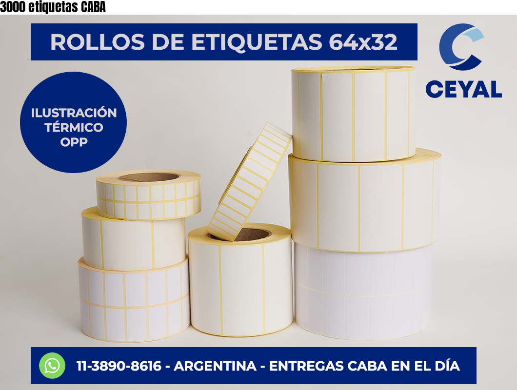 3000 etiquetas CABA