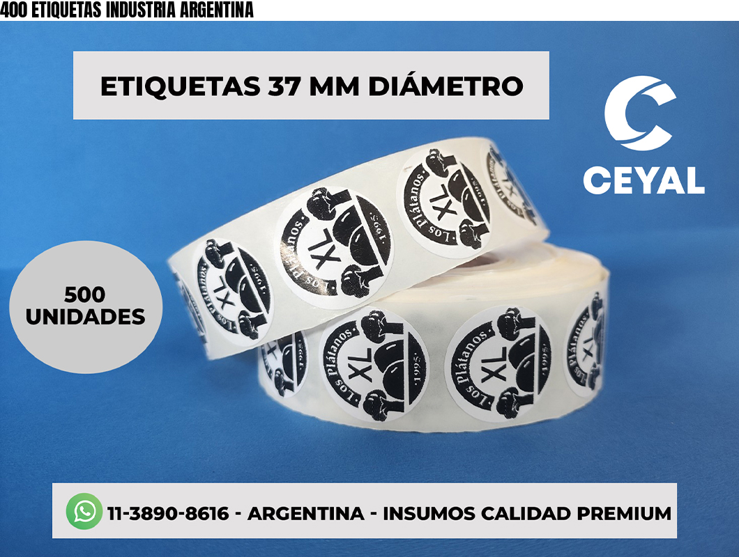 400 ETIQUETAS INDUSTRIA ARGENTINA