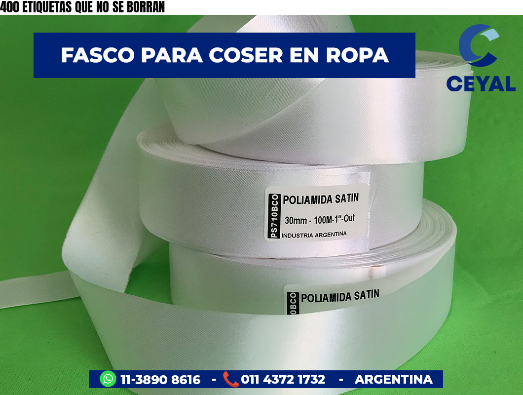 400 ETIQUETAS QUE NO SE BORRAN