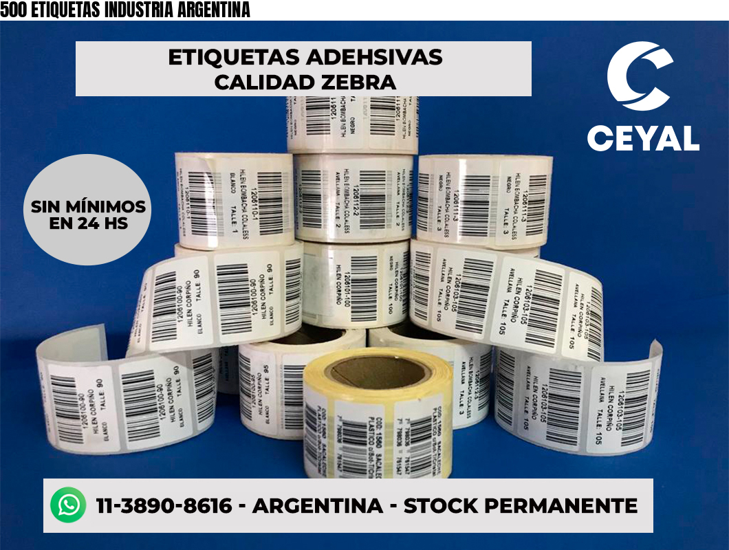 500 ETIQUETAS INDUSTRIA ARGENTINA