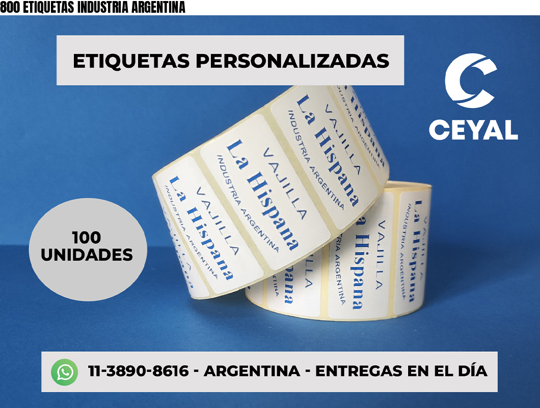 800 ETIQUETAS INDUSTRIA ARGENTINA